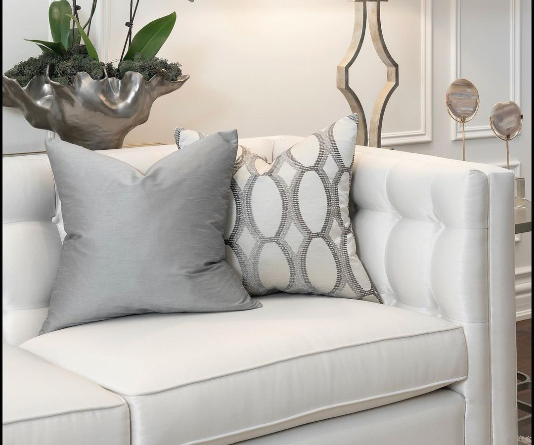 Silk throw pillows