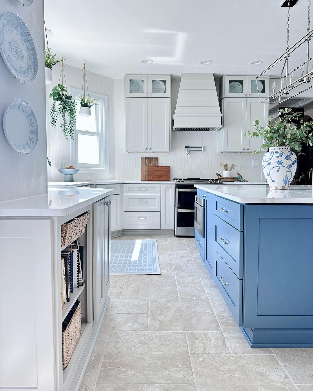 White and blue colors