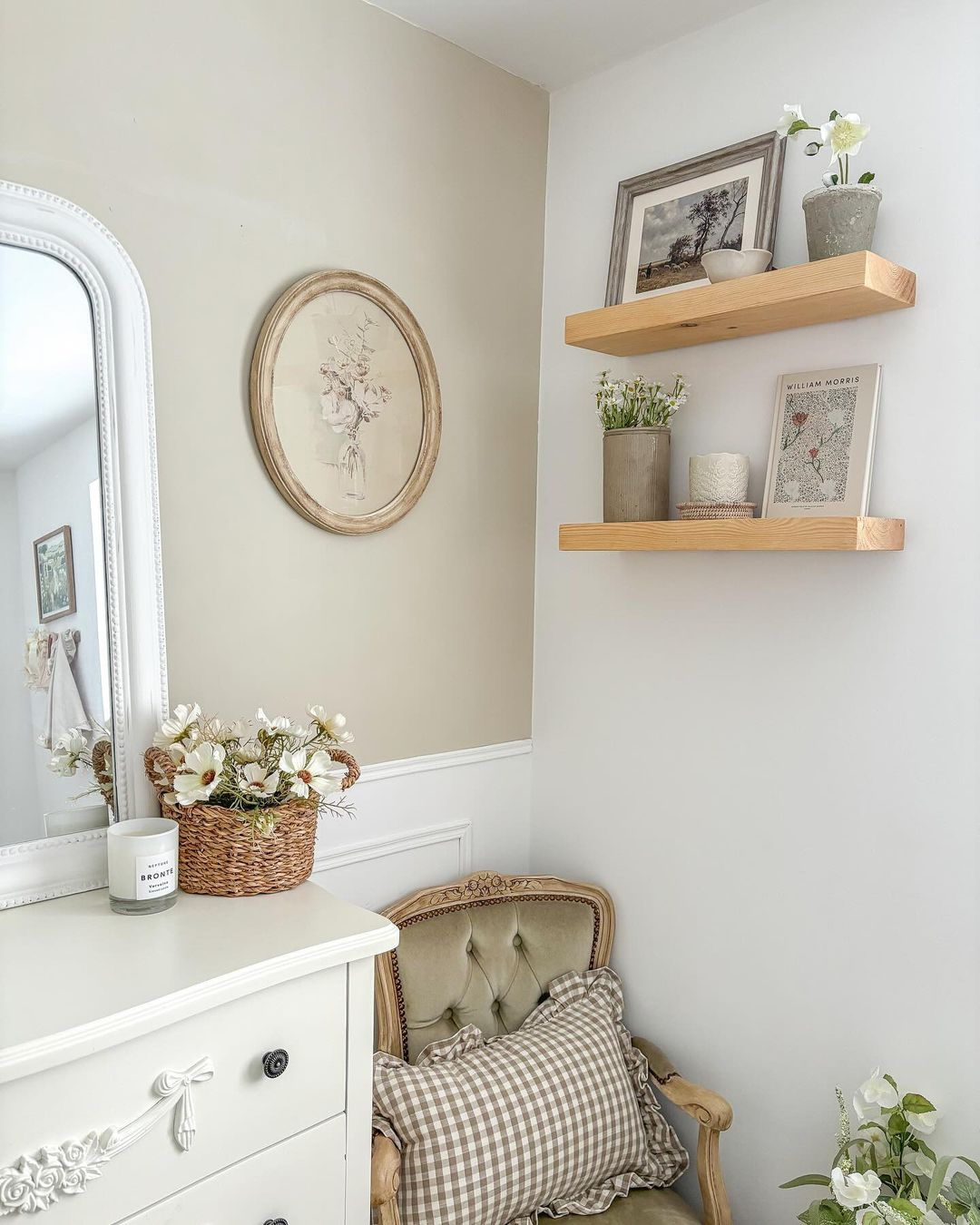 Wood shelves