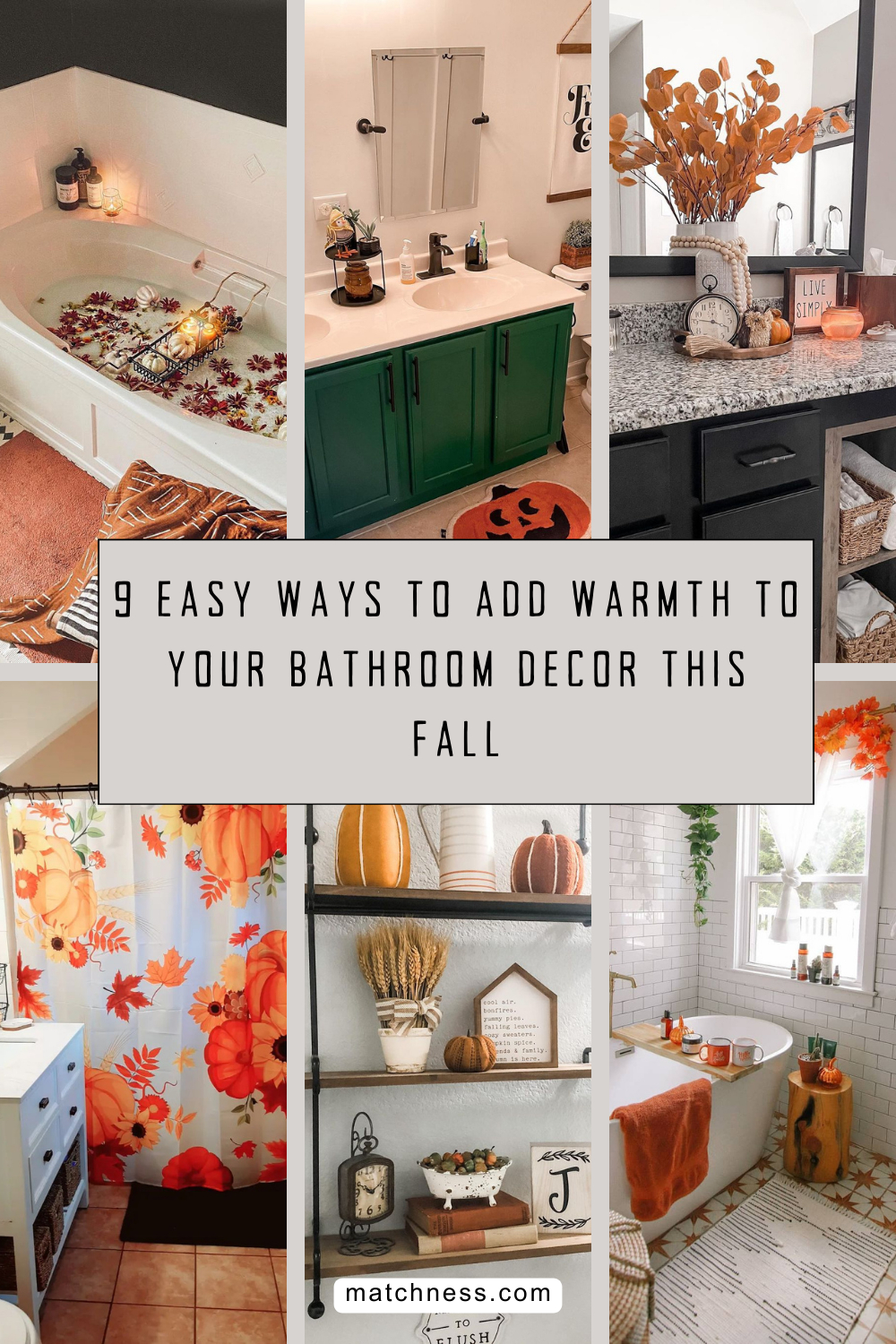 9 easy ways to add warmth to your bathroom decor this fall
