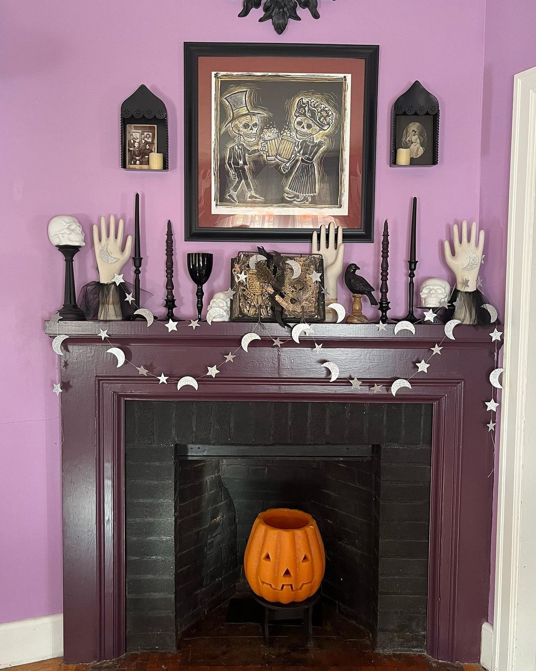 Black candles and candle holders
