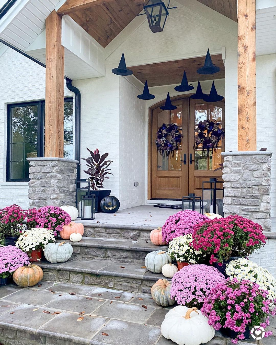 Witch-themed Halloween decor