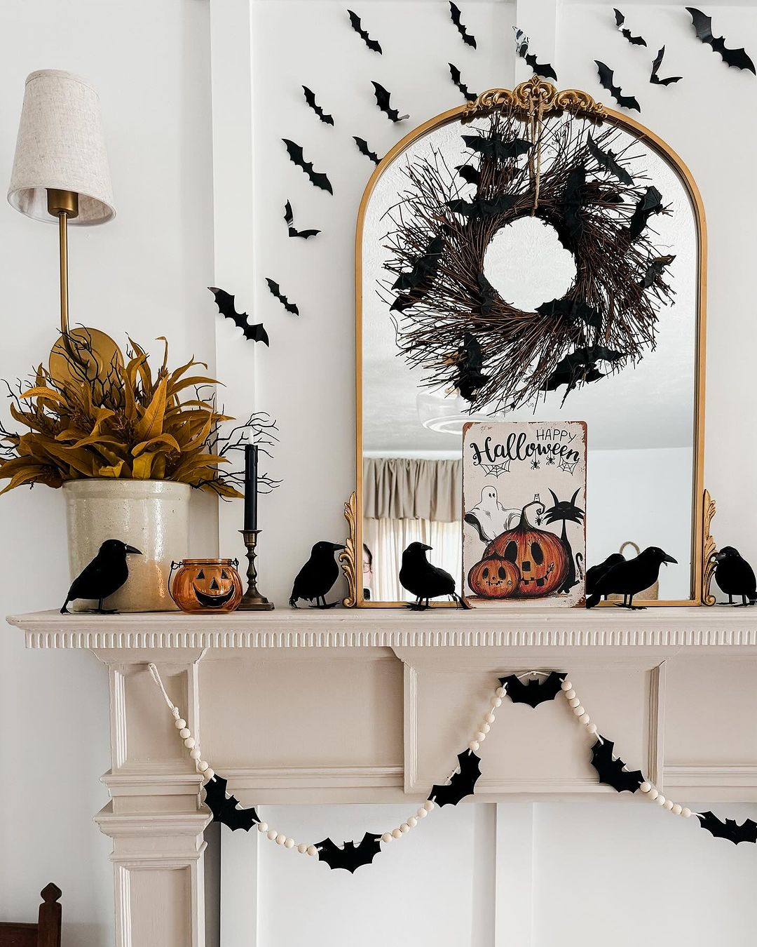 Bat wreath for Halloween