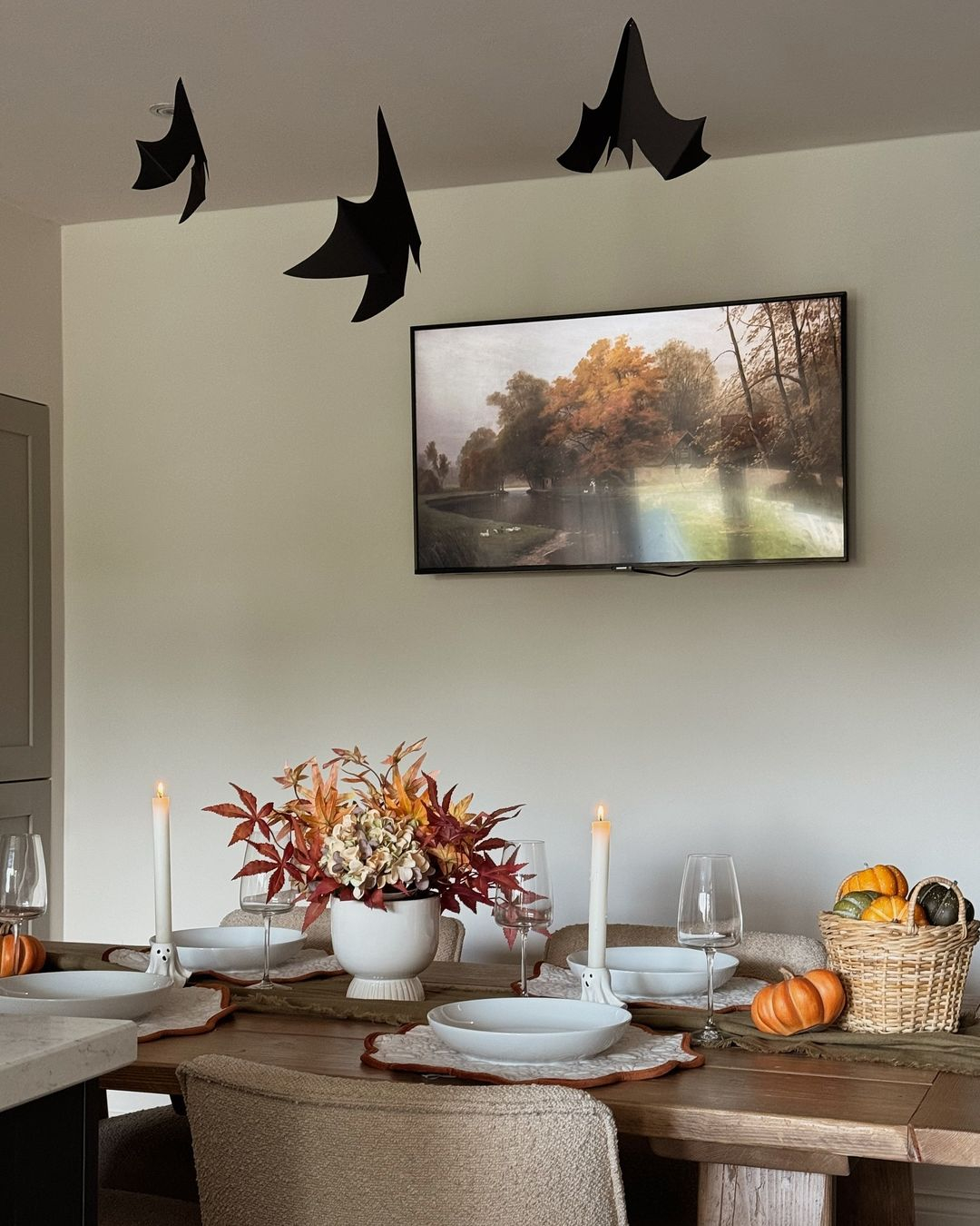 Ceiling decor with bats