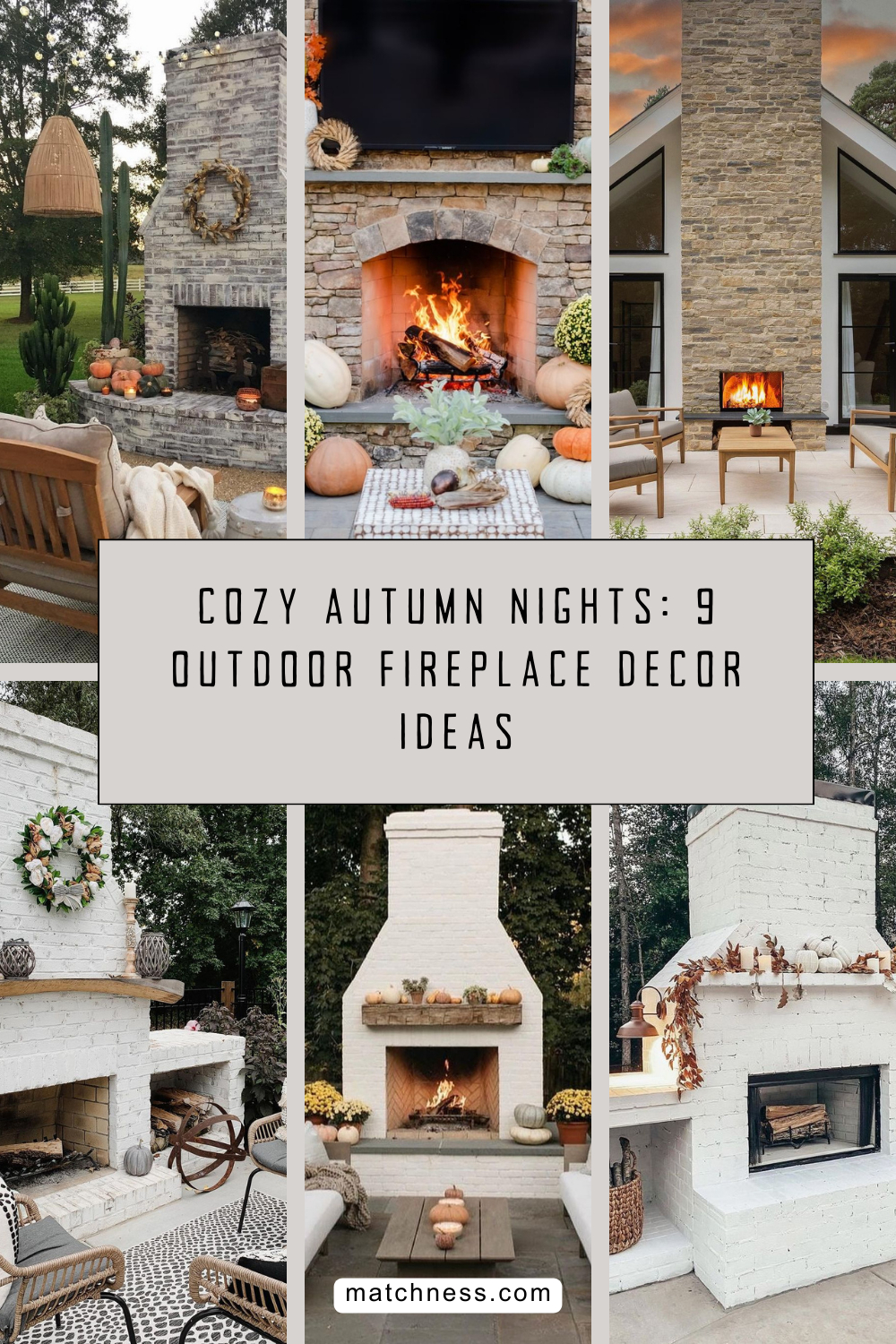 Cozy autumn nights 9 outdoor fireplace decor ideas