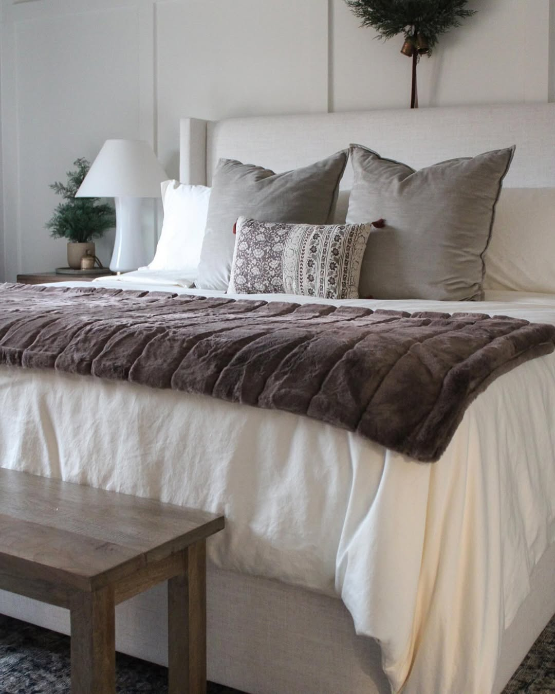 Faux fur throw
