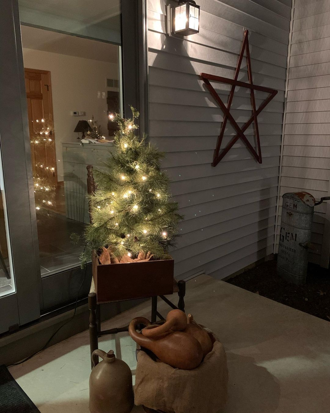 Lighted Christmas tree