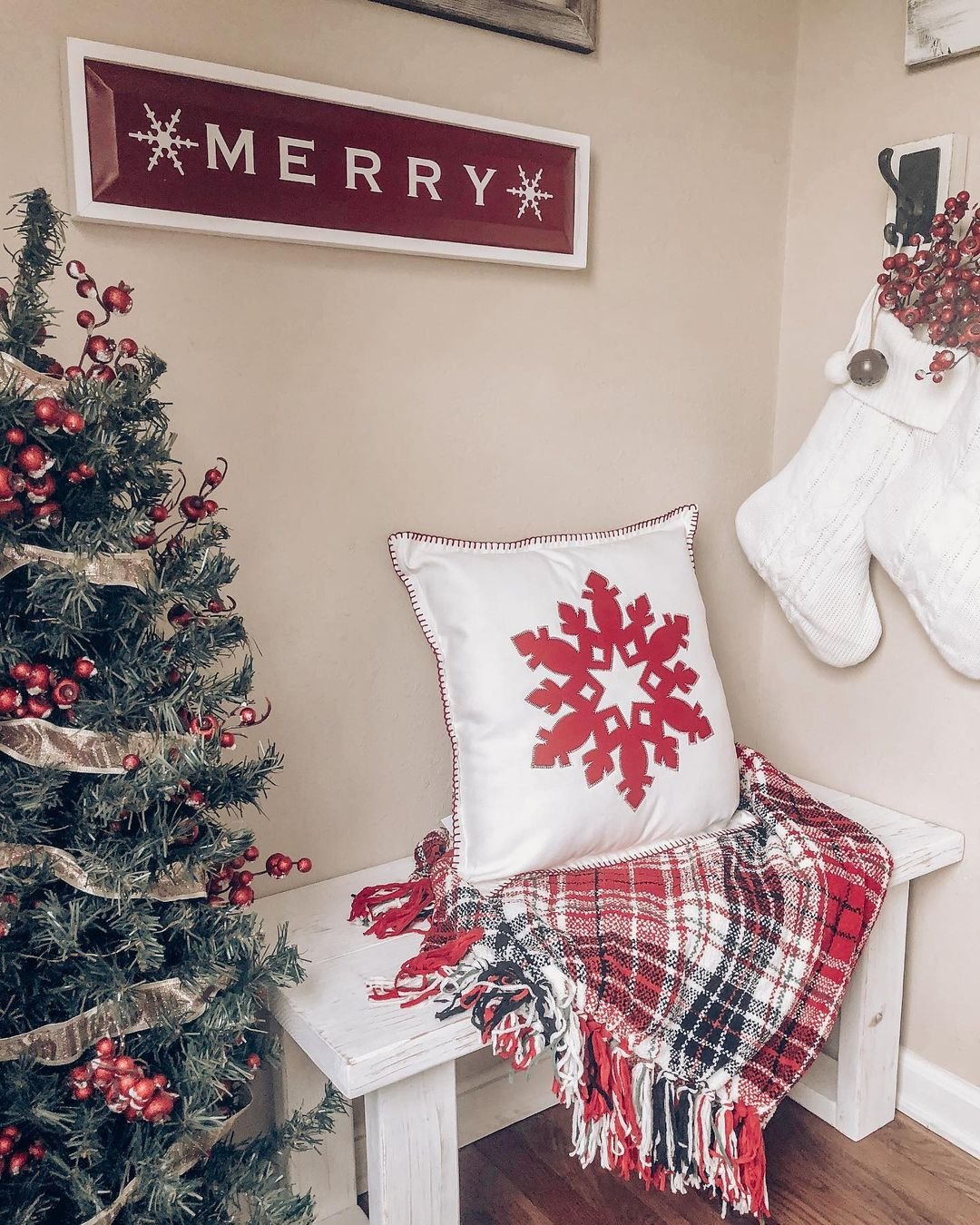 Plaid throw