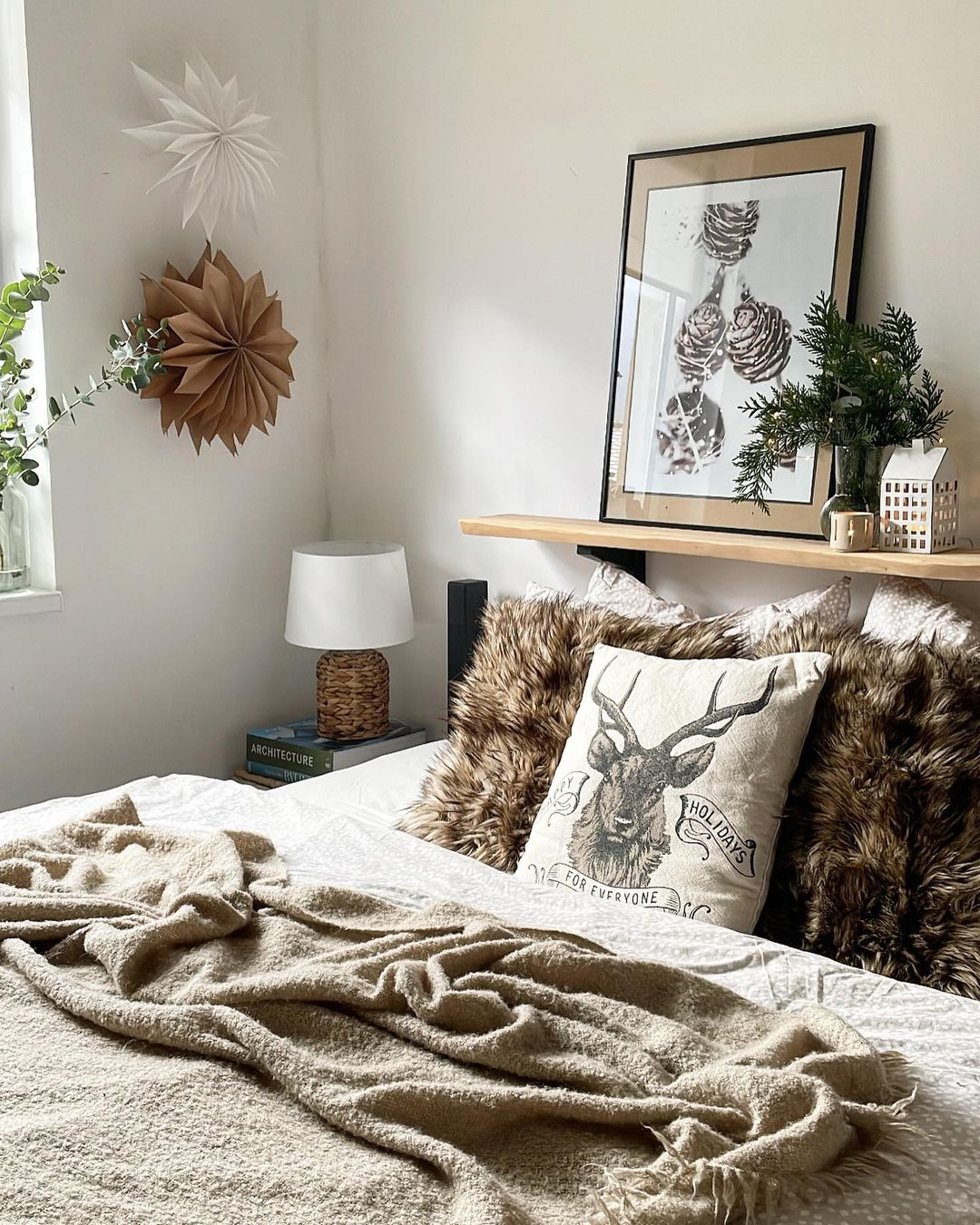 Wool and cashmere throw