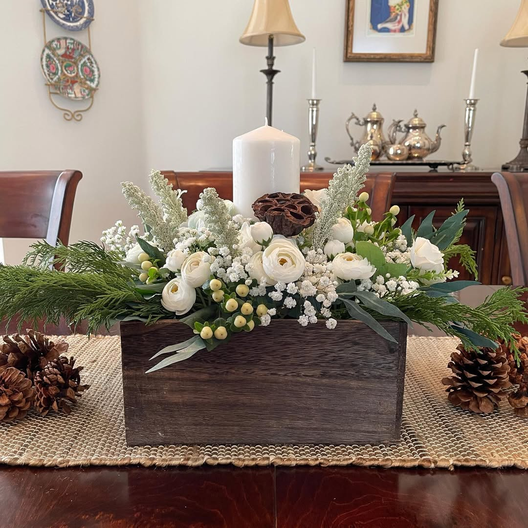 Winter floral arrangement
