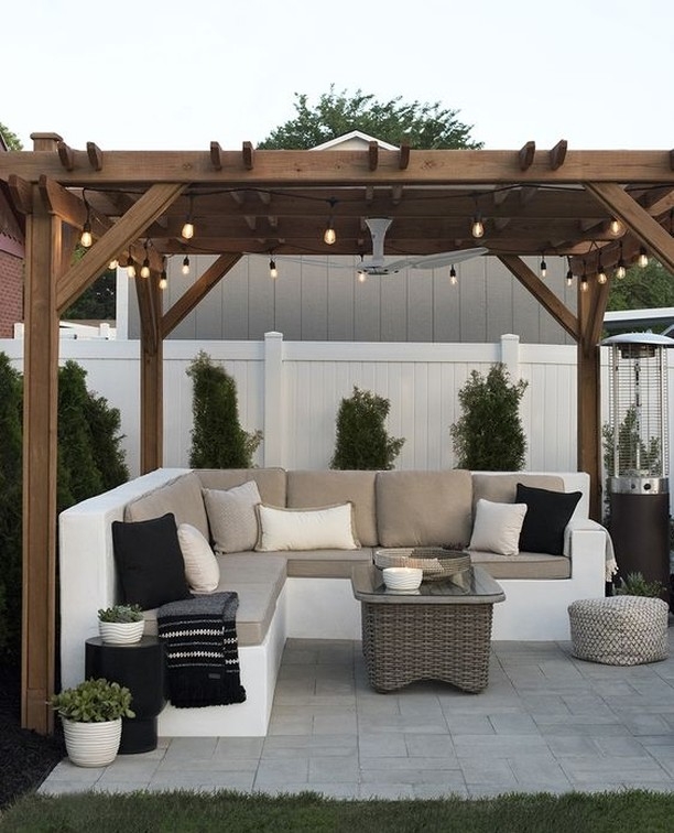 Pergola with canopy