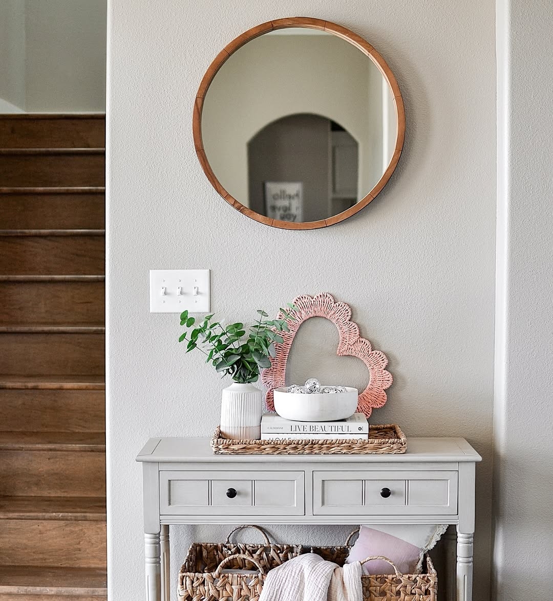 Valentine's entryway decor