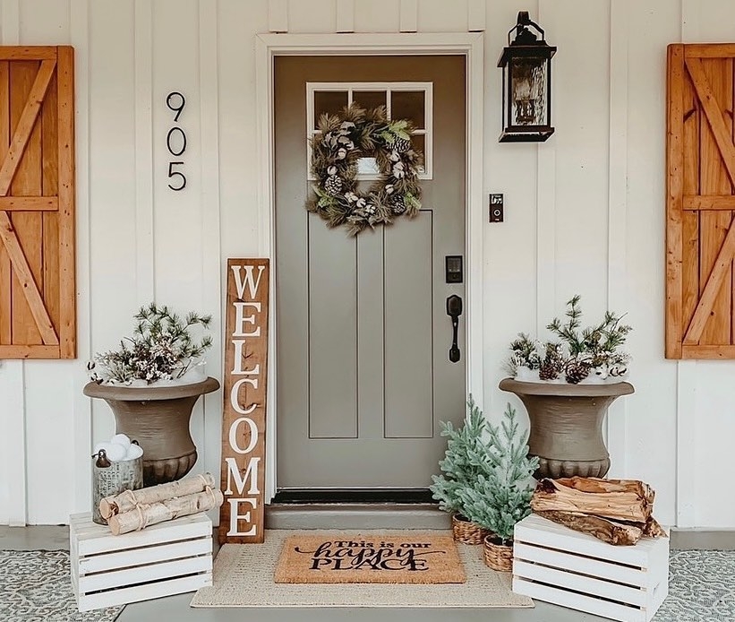 Winter front porch