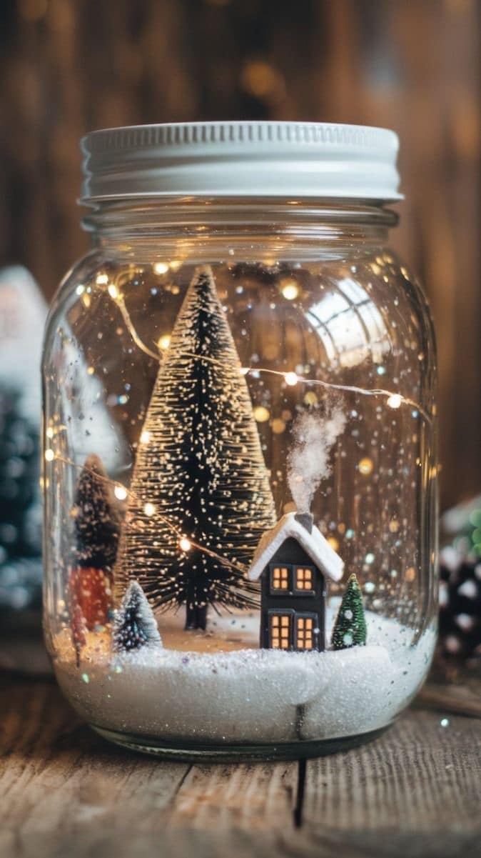 Winter scene snow globe