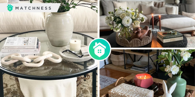Spring coffee table decor