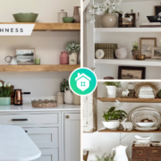 Spring shelf styling