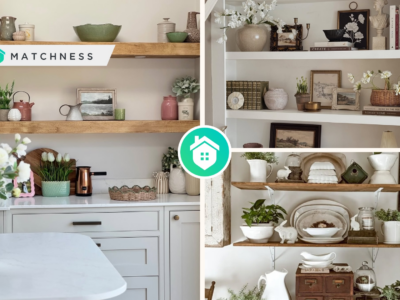Spring shelf styling