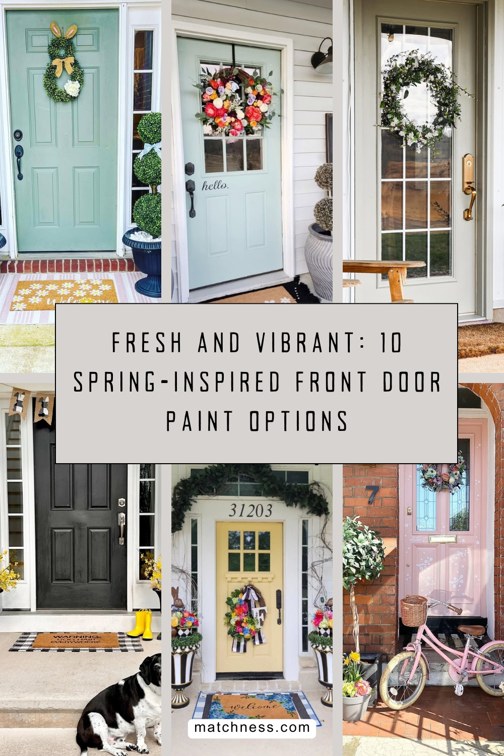 Fresh and vibrant 10 spring-inspired front door paint options