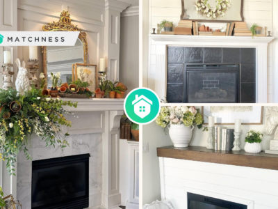 Spring mantel decor