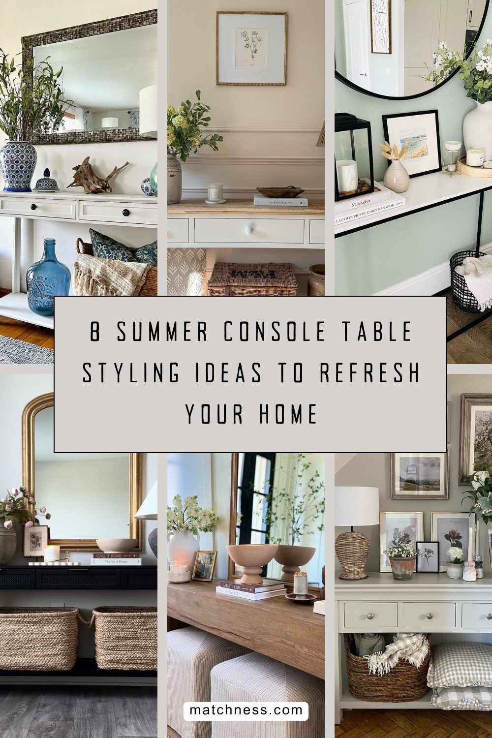 8 summer console table styling ideas to refresh your home