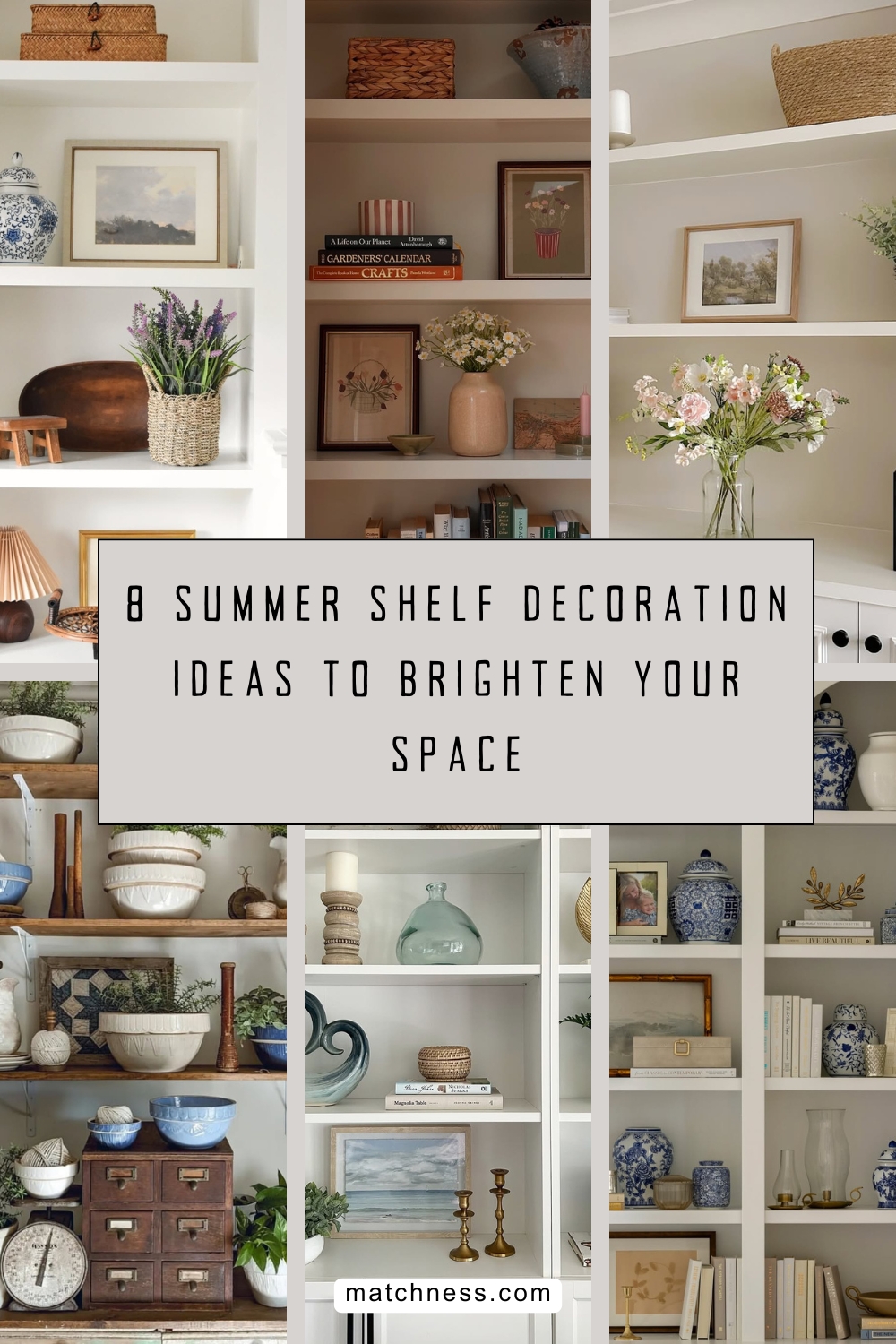 8 summer shelf decoration ideas to brighten your space