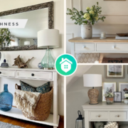 Summer console table styling