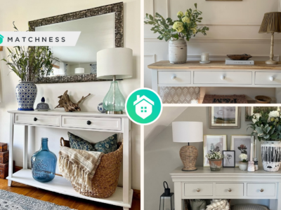 Summer console table styling
