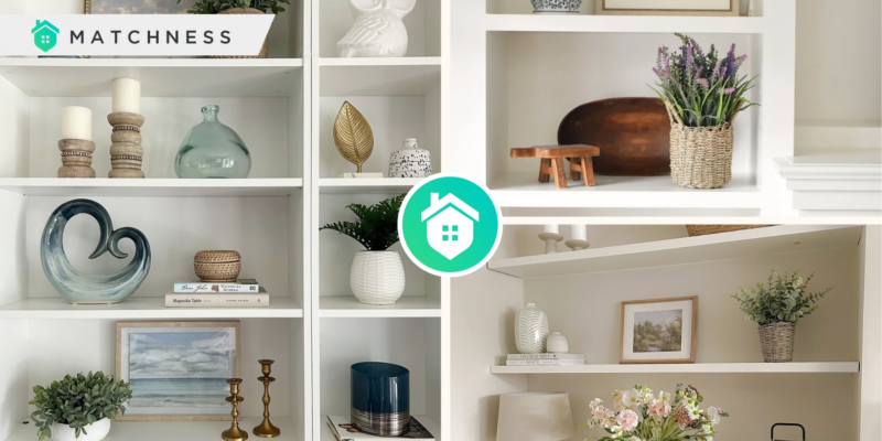 Summer shelf decor