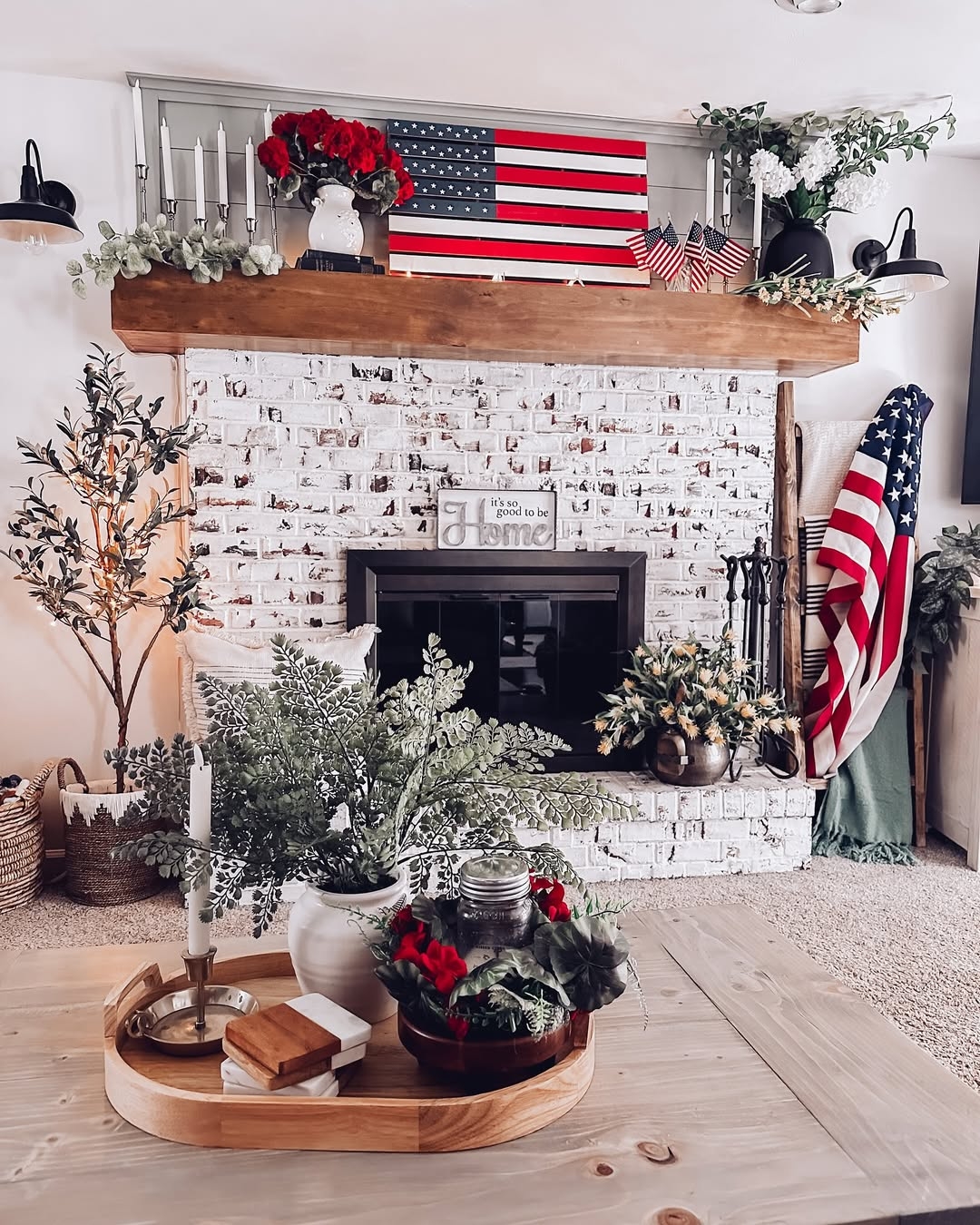 American flag decor