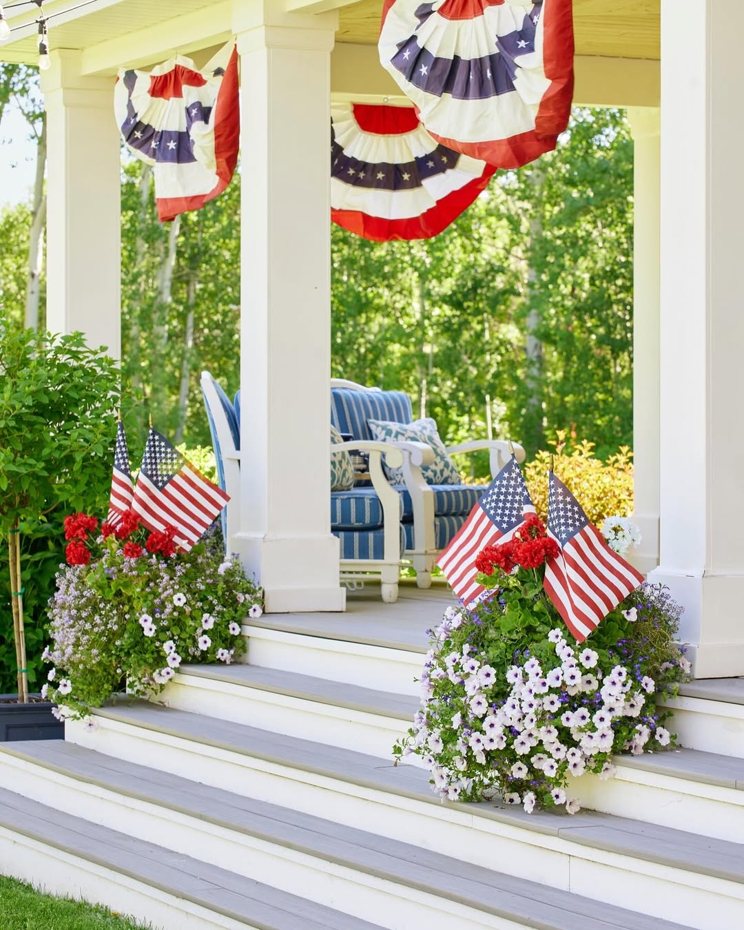 Patriotic porch decor